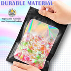 JETMORE 100 PCS Black Smell Proof Bag 2.8x3.9in, Mylar Bags, Holographic Bags - Image 4