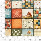 Patchwork Fabric Panel with Windmill Designs – 100% Cotton Satin, 6 Printed - Image 8