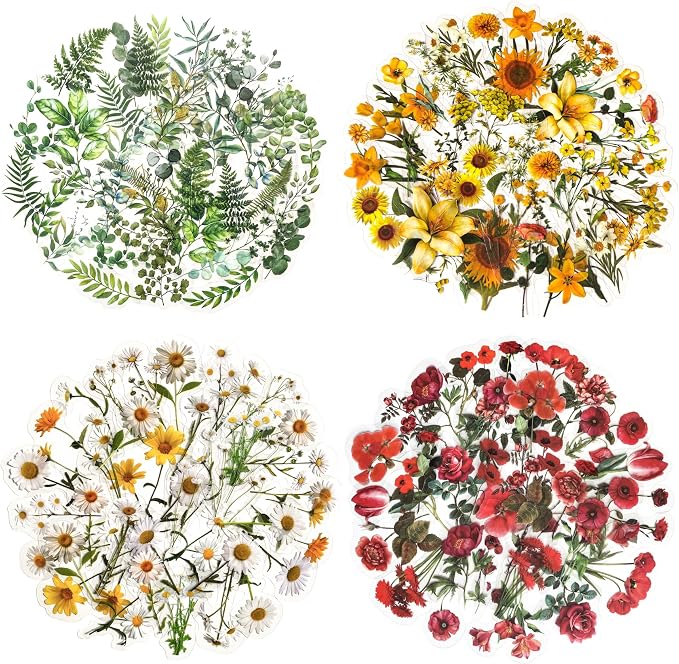 Yoksas Nature Floral Plant Stickers Set - Image 2