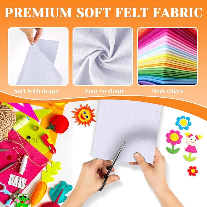 IONTACH 9" X 12" Felt Fabric Sheets 1.6mm Thick | Soft Felt - Image 4