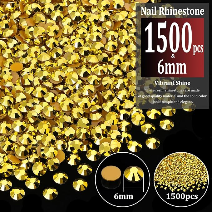 1500pcs 6mm Resin Rhinestones Bulk - Image 2