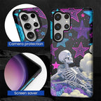 for Samsung Galaxy S25 Ultra Case, Skull Star Collage Pattern Glossy 2 in 1 - Image 6