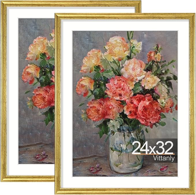 Vittanly 24x32 Picture Frames Set of 2, Ornate Vintage Photo Frame by Vittanly