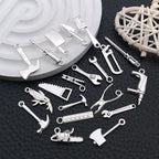 WOCRAFT 60pcs Bright Silver Tools Charms Bracelet Charms - Image 3