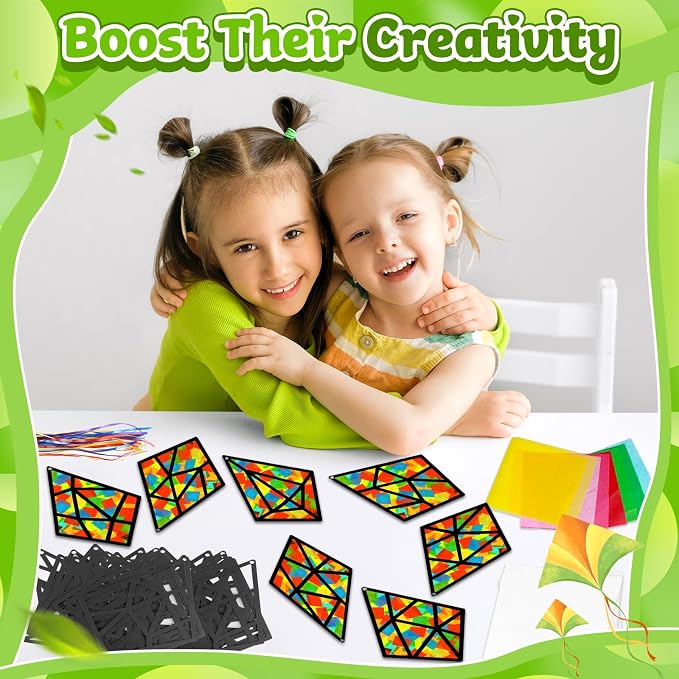 Lonfliness 30 Sets Sunday School Kite Suncatcher Crafts VBS DIY Window Stain - Image 5