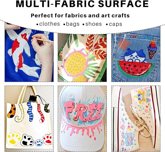 Artecho Black Fabric Paint, 250 ml / 8.45 oz Permanent Clothing Paint - Image 6