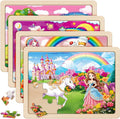 SYNARRY Large Unicorn Princess Fairy Wooden Puzzles by SYNARRY
