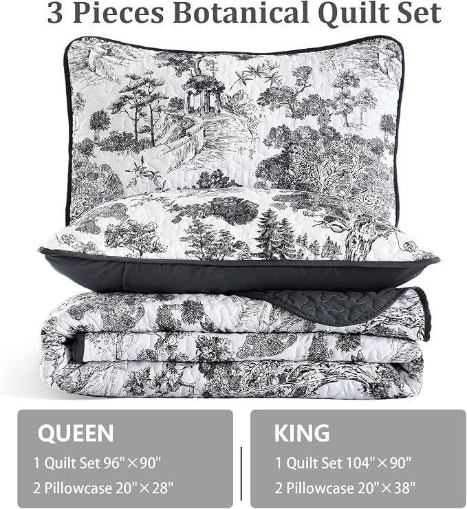 WONGS BEDDING Botanical Quilt Set Full Size - Image 6