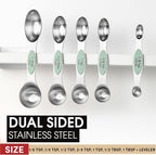 Spring Chef Stainless Steel Magnetic Measuring Spoons Set of 8 - Image 3