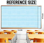 Inkspire Sky Blue Wood Bulletin Board Paper Roll, 14.8FTx47IN Large Reusable - Image 2