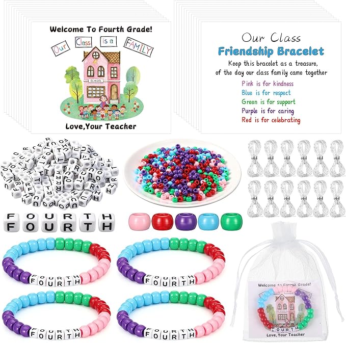 Tondiamo 24 Sets 4th Grade Back to School Gifts Friendship Bracelet Making Kit by Tondiamo