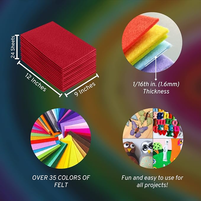 FabricLA Acrylic Felt Sheets for Crafts - Image 3