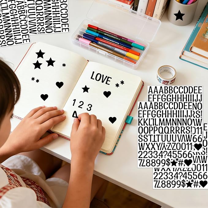 Letter Stickers 1 inch, Self-Adhesive Vinyl Waterproof ABC Letter Stickers - Image 4