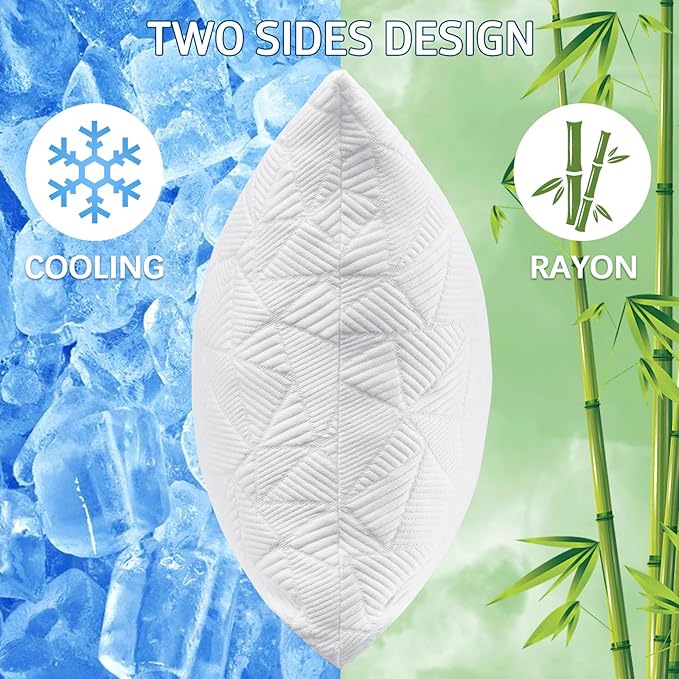 BETU Cooling King Size Pillow, Shredded Memory Foam Cool Pillow - Image 2