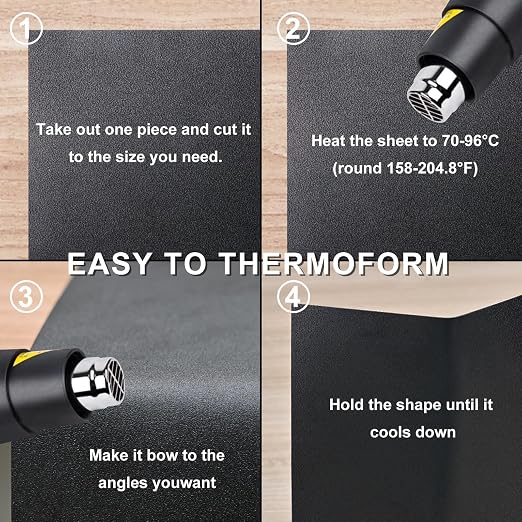 Plastic Sheet 8" x 12" x 0.125", Abs Plastic Sheets 6 Pack - Image 5