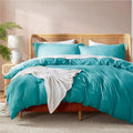 Nestl Teal Duvet Cover Queen Size by Nestl