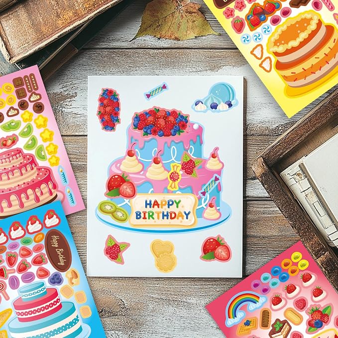 32 Sheets Create Cake of Dreams Stickers, Make Your Own Cake Stickers - Image 5