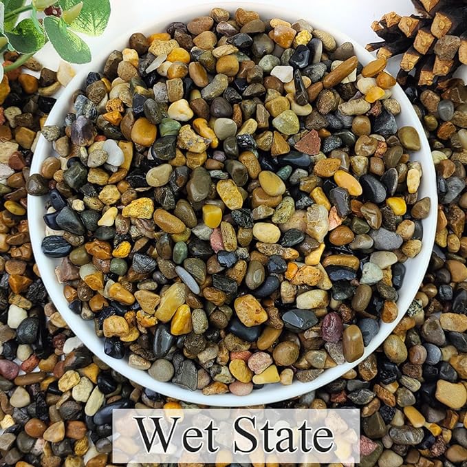 YISZM 20lbs Natural River Rocks, 1/4" Aquarium Gravel Small Rocks - Image 2