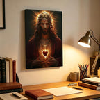 Framed Sacred Heart of Jesus Wall Art - Image 3
