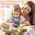 ijbnhd 8 PCS Diamond Art Coasters Kit Cat Diamond Painting Coasters | Cat - Image 5