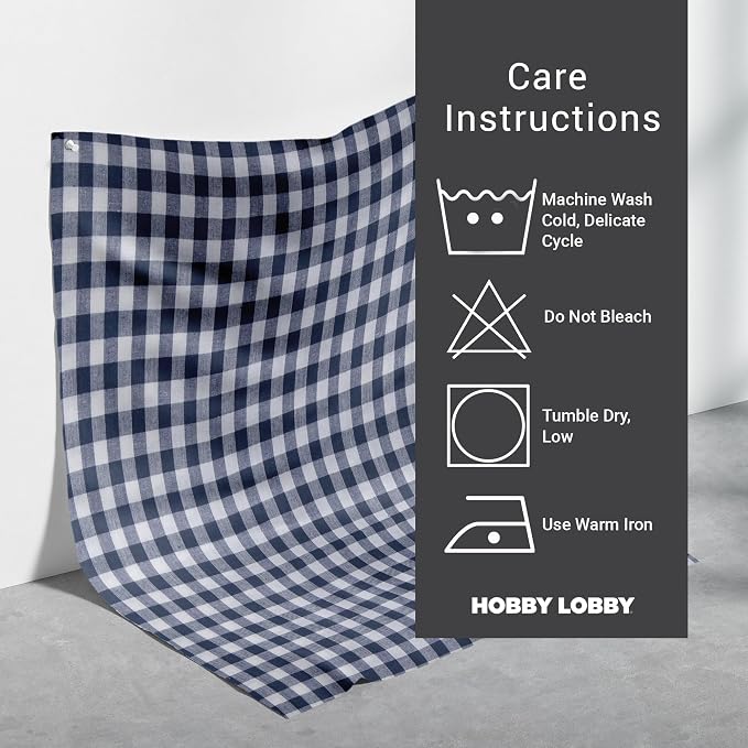 Hobby Lobby Blue Gingham Homespun Cotton Fabric, 1 Yard | Precut Fabric - Image 4
