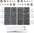 10000Pcs 2-Boxes Mixed Size Hot Fix Round Crystals Gems Glass Stones Hotfix - Image 3