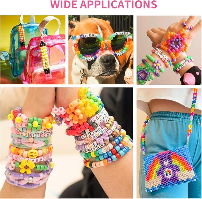1200+pcs Pony Beads 9mm Kandi Beads - Image 3