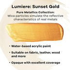 Jacquard Lumiere 2.25oz Fabric Paint Sunset Gold - Image 2