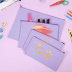 12 Pieces Cotton Canvas Makeup Bag, Blank DIY Craft Bag - Image 2