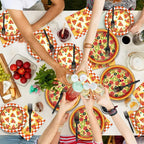 50 Guests Pizza Plates and Napkins Party Supplies Pizza Birthday Party - Image 7