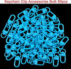 Keychain Clasp Keychain Clip Accessories Bulk 60pcs Colorful Lobster Claw Clasps - Image 2