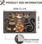 Cute Cat Faux Cashmere Non-Slip Rug 15.7x23.6 Inches, Washable Low Pile - Image 2