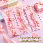 Ecoofor 707 Pcs Lip Gloss Beaded Keychain Making Kits, 78.8 Inch Chains - Image 3