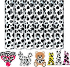 Tintnut Black White Leopard Heat Transfer Vinyl, easy cut & weed, stretch by Tintnut
