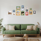 8x8 Picture Frame with Wavy Mat, Wooden Real Glass 8 x 8 Photo Frame - Image 6