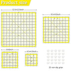 Quilting Rulers, Acrylic Quilt Ruler, 4 Square Fabric Cutting Ruler, Quilting - Image 2