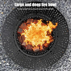 OutVue 47 Inch Fire Pit with 2 Grills, Wood Burning Fire Pits - Image 5