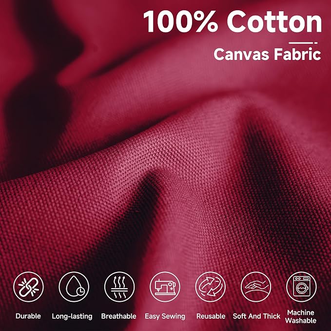 Simple&Opulence 100% Cotton Canvas Fabric 10oz. 59 Inch by The Yard, Nature - Image 2