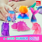 MixMax Make Your Own Squishies Toys, 6 Packs Rubber Dolls Making Kit - Image 2