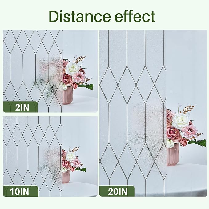 Windimiley Window Privacy Film Stained Glass Static Clings, Bathroom Frosted - Image 9