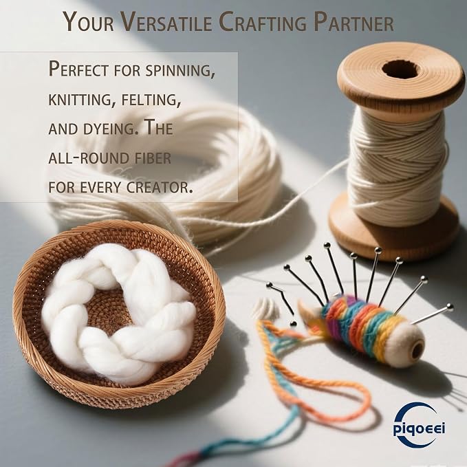 Merino Wool Roving Top for Spinning and Felting - Image 4