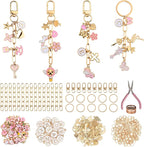 HOMAR 223Pcs DIY Keychain Making Kit Bag Charm Jewelry Chain Making 86 Mixed by HOMAR