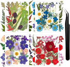 110+ Pcs Dried Flowers for Crafts, Real Pressed Flowers Bulk Small Dried by FULGNU