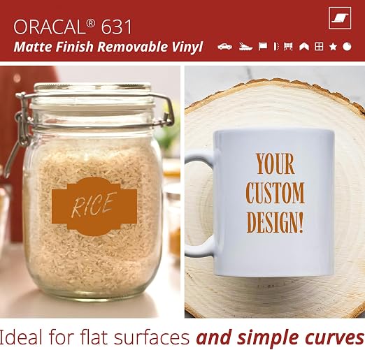 ORACAL 631 Matte Nut Brown Vinyl Durable Roll Easy to Weed Permanent Adhesive - Image 2