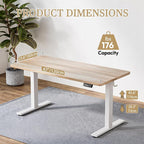 TIQLAB Electric Adjustable Sewing Table, Ergonomic Worktable - Image 3