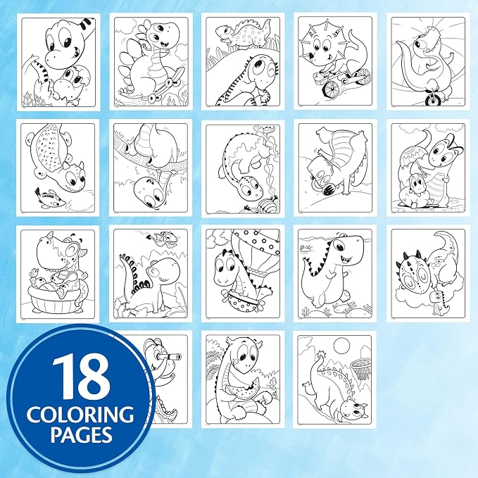 Crayola Color Wonder Prehistoric Pals, Dinosaur Coloring Pages, Mess Free - Image 2