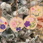 20 Set DIY Wooden Crafts with Dried Pressed Flowers Leaves Unfinished Wood - Image 7