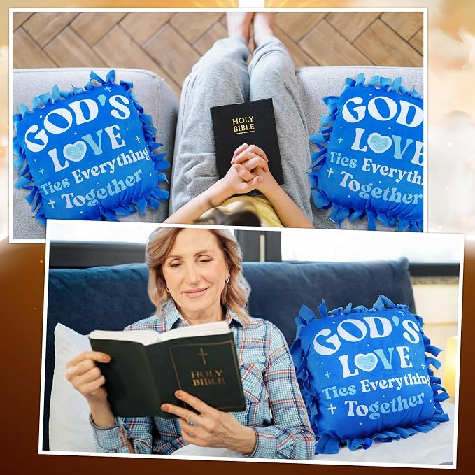 Chunful 8 Sets Religious God's Love Tied Pillow Craft Kit 2026 VBS Crafts DIY - Image 7