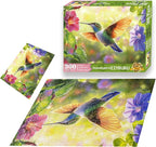 300 Pieces Puzzle for Adults, Hummingbird Flowers Large Pieces Jigsaw Puzzle - Image 5
