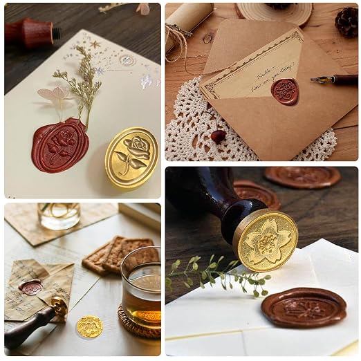 Wax Seal Stamp Kit, DIY Crafts, Greeting Cards, Gift Decoration - Image 6
